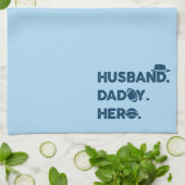 旦那。パパ。英雄。レトロ図 キッチンタオル (折り畳み)