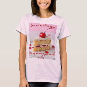 旦那Tシャツのさくらんぼがトップだ Tシャツ