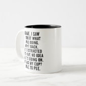 旧おもしろい人のための引用文，皮肉なシニアシティズ ツートーンマグカップ (正面左)