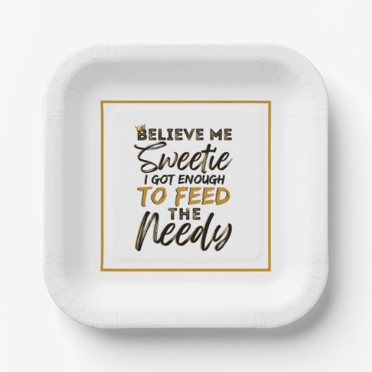 旧おもしろい校90のヒップホップパーティー都市 ペーパープレート (正面)