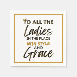 旧おもしろい校90のヒップホップ誕生日/ベビーシャワー スタンダードカクテルナプキン