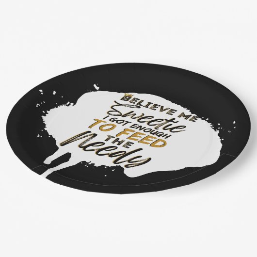 旧おもしろい校90のヒップホップ誕生日/ベビーシャワー ペーパープレート (アングル)