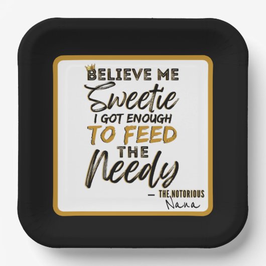 旧おもしろい校90のヒップホップ誕生日/ベビーシャワー ペーパープレート (正面)