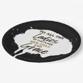 旧おもしろい校90のヒップホップ誕生日/ベビーシャワー ペーパープレート (アングル)