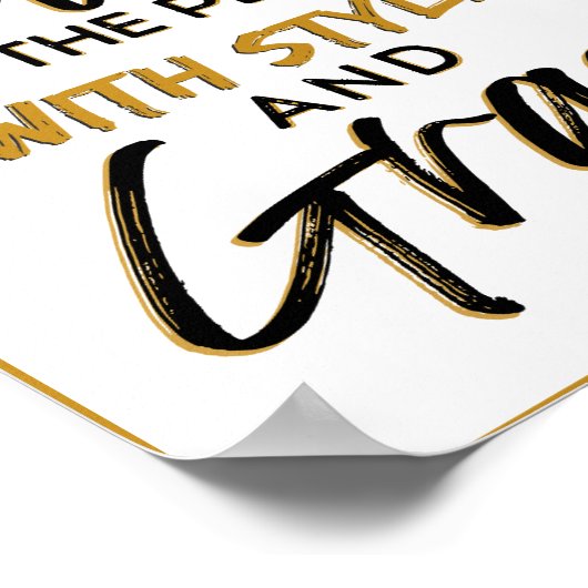 旧おもしろい校90のヒップホップ誕生日/ベビーシャワー ポスター (角)