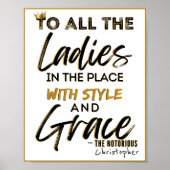 旧おもしろい校90のヒップホップ誕生日/ベビーシャワー ポスター (正面)