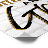 旧おもしろい校90のヒップホップ誕生日/ベビーシャワー ポスター (角)