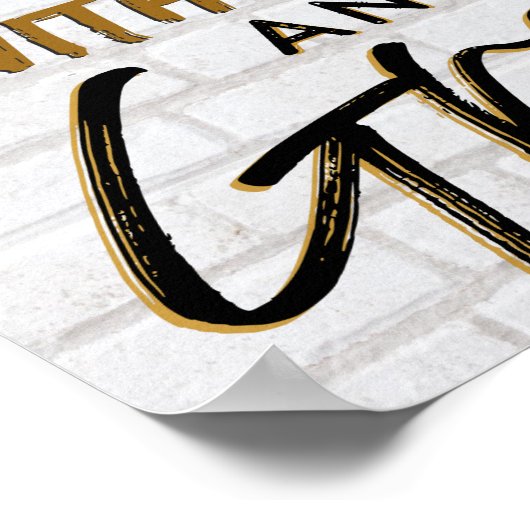 旧おもしろい校90のヒップホップ誕生日/ベビーシャワー ポスター (角)