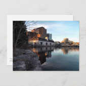 旧から新へ – ウォーターフロント建物ハルケベック ポストカード (正面/裏面)