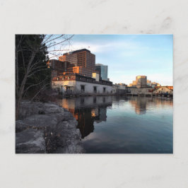 旧から新へ – ウォーターフロント建物ハルケベック ポストカード