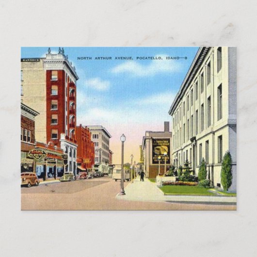 旧はがき – アイダホ州，ポカテッロ ポストカード (正面)