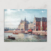 旧はがき – アムステルダム中央駅 ポストカード (正面)