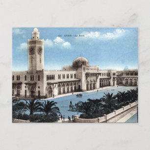 旧はがき – アルジェリア – オラン – 鉄道駅 ポストカード