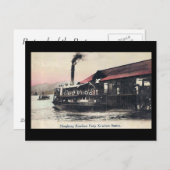 旧はがき – カオルーンフェリー,香港 ポストカード (正面/裏面)