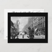 旧はがき、グラスゴー、ザウチエホール通り ポストカード (正面/裏面)