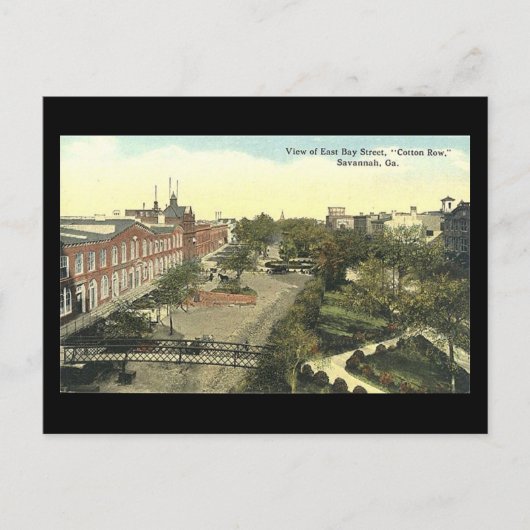 旧はがき、コットンロー、サバンナ、ジョージア ポストカード (正面)