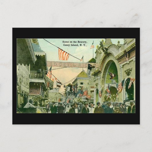 旧はがき – コニーアイランド(ニューヨーク市) ポストカード (正面)