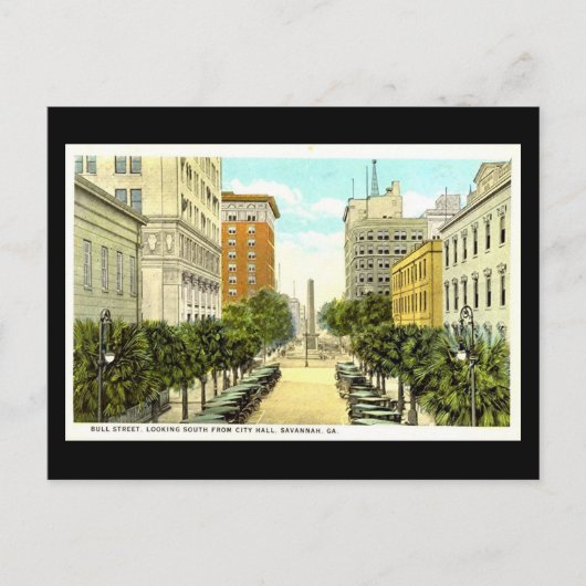 旧はがき、サバンナ、ジョージア ポストカード (正面)