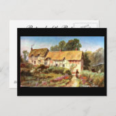 旧はがき、シュタリー、アン・ハサウェイのコテージ ポストカード (正面/裏面)