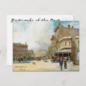 旧はがき – ニュージーランド、クリストチャーチ ポストカード (正面/裏面)