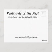 旧はがき – パリ,パシー – ツアーエッフェル ポストカード (裏面)