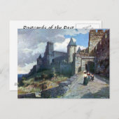 旧はがき – フランス、オーデ、カルカソンヌ ポストカード (正面/裏面)