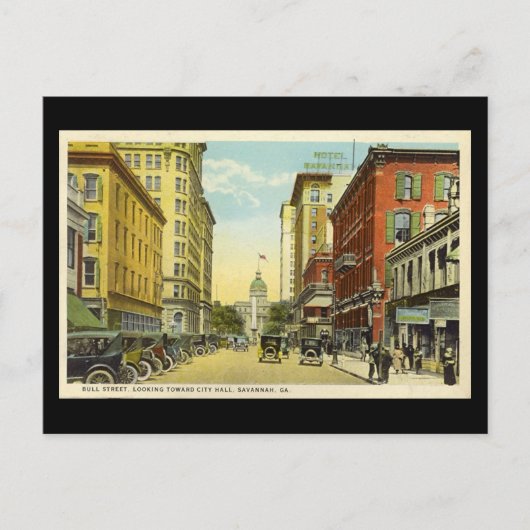 旧はがき、ブルセント、サバンナ、ジョージア ポストカード (正面)