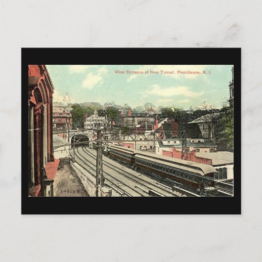 旧はがき – プロビデンスRI鉄道トンネル ポストカード (正面)