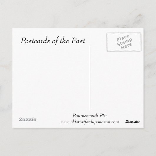 旧はがき – ボーンマス桟橋 ポストカード (裏面)