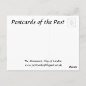 旧はがき – モニュメント、ロンドン市 ポストカード (裏面)