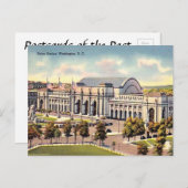旧はがき – ユニオン駅、ワシントンDC ポストカード (正面/裏面)