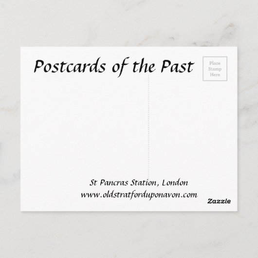 旧はがき – ロンドンのセントパンクラスステーション ポストカード (裏面)