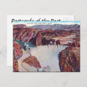 旧はがき – 大きい石ダム,アメリカ ポストカード (正面/裏面)