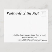 旧はがき – 大きい石ダム,アメリカ ポストカード (裏面)