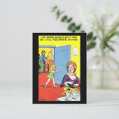 旧はがき – 旧漫画ゴルフはがき ポストカード (スタンド正面)