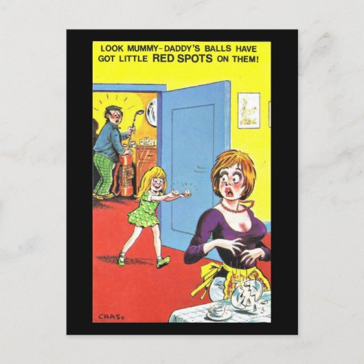 旧はがき – 旧漫画ゴルフはがき ポストカード (正面)