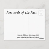 旧はがき – 空港、ビリングス、モンタナ ポストカード (裏面)