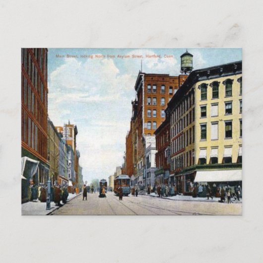 旧はがき – 米国コネチカット州，ハートフォード ポストカード (正面)
