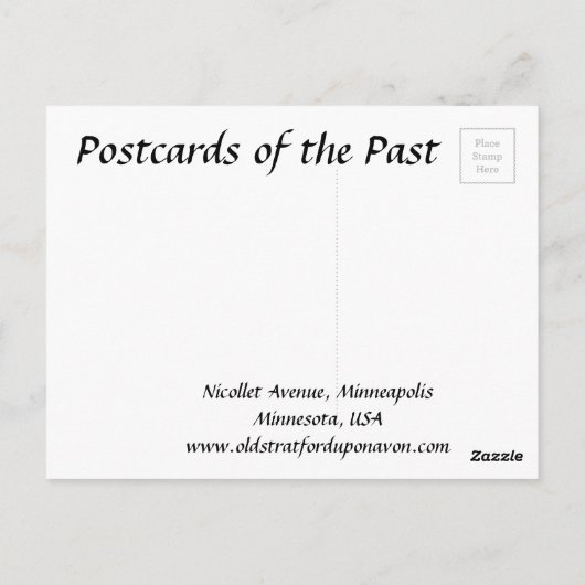 旧はがき – 米国ミネソタ,ミネアポリス ポストカード (裏面)