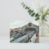 旧はがき – 駅、ペンザンス、コーンウォール ポストカード (スタンド正面)