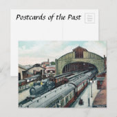 旧はがき – 駅、ペンザンス、コーンウォール ポストカード (正面/裏面)