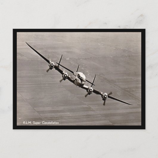 旧はがき – KLM すごい Constellation ポストカード (正面)