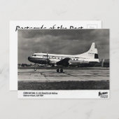 旧はがき – KLM Convair 340 ポストカード (正面/裏面)