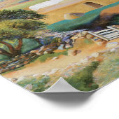 旧アドビスペインの教会ヴィンテージアートプリントポスター ポスター (角)