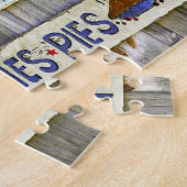 旧アメリカのヴィンテージシンボルや象徴 ジグソーパズル (側面)