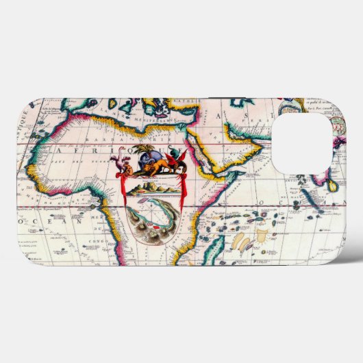 旧アンティークアフリカの地図1687年 Case-Mate iPhoneケース (裏面 (横))