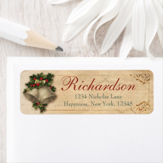 旧アンティークビクトリアンクリスマスベル伝統的ズ ラベル (インサイチュ)