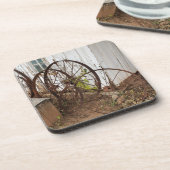 旧アンティークワゴンホイール コースター (左側)
