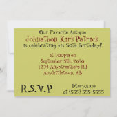 旧アンティークヴィンテージトラック招待状 招待状 (裏面)