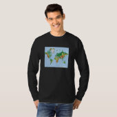 旧アンティークヴィンテージマップワールド1 Tシャツ (正面フル)